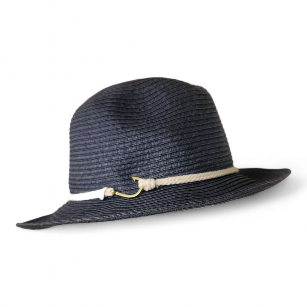 John Callanan Permanent Vacation Navy Blue Paper Hat Nautical Rope Hook Lake